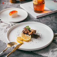 Assiettes en Céramique Grès Noir Mat Plates Style Européen Moderne pour Salade, Plats d'Accompagnement et Dîner – Vente en Gros pour Hôtellerie et Restaurant