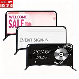 Cubierta Intercambiable para Barrera de Exhibición, Soporte para Barrera de Cafetería, Soporte de Exhibición para Ferias Comerciales, Caja de Señalización Publicitaria con Logotipo - Product Image 1