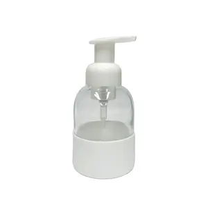 250ml Hand Soap Glass Foam Pump Bottle With Protective Silicone Boot