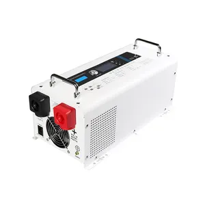 Onduleur solaire hybride, 12V 24V 48V, 40a, 60a, 3kw, 6kw, à onde sinusoïdale pure, avec chargeur, sur réseau et hors réseau