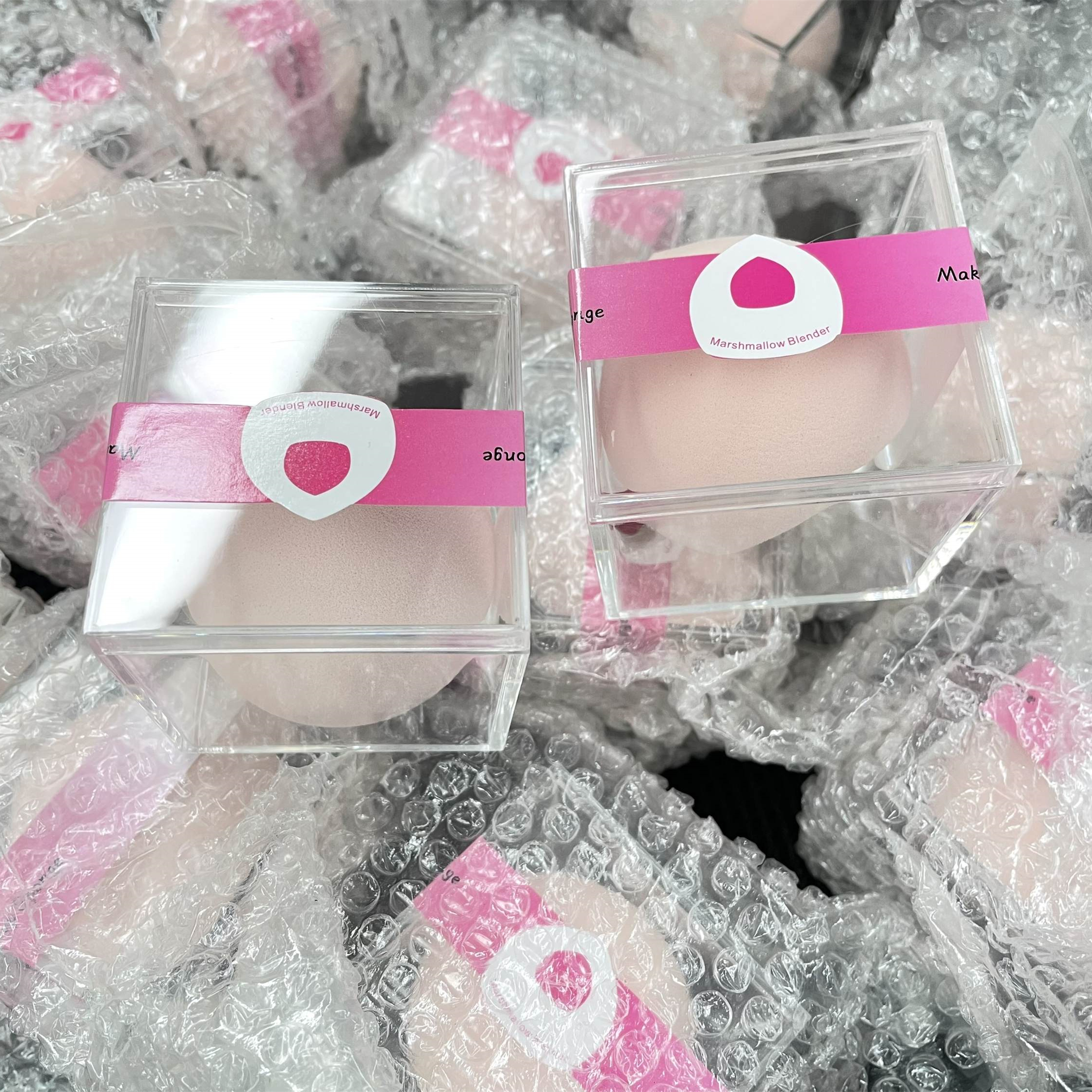 Высококачественный бесплатный образец, оптовая продажа, губка для макияжа из микрофибры с логотипом на заказ