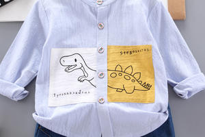 Productos Más Vendidos, Conjunto de Camisa y Pantalones de Manga Larga con Diseño de Dinosaurio Baba Polo para Niños - Product Image 3