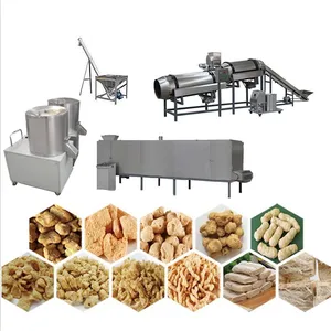 Vegetarian meat adding high protein twin screw extruder soybean protein meat production machine