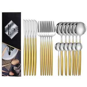 Pei Jiale Tableware <b>Set</b> Stainless Steel 24 Piece <b>Dinnerware</b> For Wedding Durable Cutlery <b>Set</b> - Product Image 4