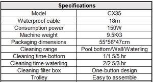 Limpiador Subacuático Inteligente Totalmente Automático JMDS-3003 ZD-CX35, Cable de 18 m, Alta Succión, 2/2.2/3 Horas de Autonomía, Robot de Limpieza - Product Image 3