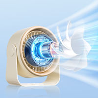 Ventilateur de bureau mural rechargeable 3000 mAh, moteur DC silencieux, 4 vitesses, affichage numérique LED, flux d'air réglable à 100 degrés