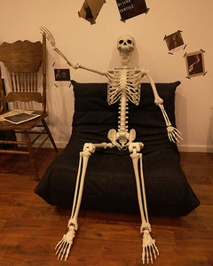 Decoração de Halloween com Esqueleto Humano Simulado para Festa em Casa de Terror - Product Image 5