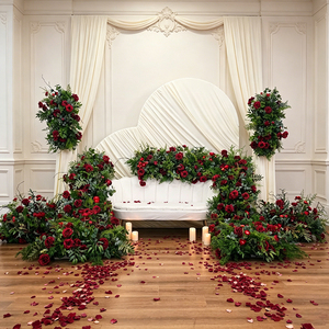 Nuevo Set de Fondo de Flores Artificiales Serie Bosque para Arco de Boda, Escenario y Decoración del Hogar - Product Image 1