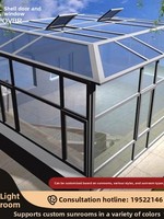Véranda de style campagnard français Chengdu Chongqing avec fenêtres insonorisées et à rupture de pont thermique en verre pour terrasse et balcon