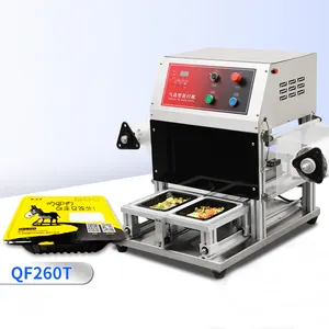 Mesin Pengemasan Manual Tray Sealer Blister Makanan Siap Saji Sealer Makanan Medis Plastik Top Tray Sealer Mesin Pengemasan