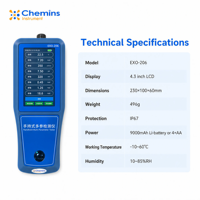 Analyseur de qualité de l'eau multiparamètres portable EXO-206, IP67, écran LCD 4,3 pouces, prend en charge jusqu'à 7 paramètres pour les tests sur le terrain