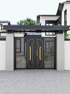 <span class=keywords><strong>Portail</strong></span> <span class=keywords><strong>battant</strong></span> <span class=keywords><strong>double</strong></span> en alliage d'aluminium avec revêtement en poudre durable et garantie d'un an pour cour, villa, jardin - Product Image 2