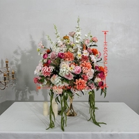 Centre de table décoratif personnalisé DKB, composition florale en boule de fleurs artificielles pour mariage