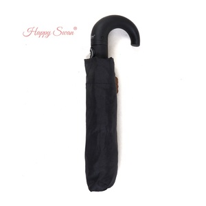 <span class=keywords><strong>Parapluie</strong></span> pour <span class=keywords><strong>homme</strong></span> de la <span class=keywords><strong>marque</strong></span> Happy Swan, vente en gros, poignée en caoutchouc, crochet incurvé, pliable, noir - Product Image 6