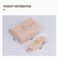 Clé USB pivotante en bois, écologique, avec logo gravé sur mesure, 8 Go à 128 Go, pour cadeau promotionnel