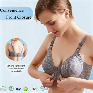 Soutien-gorge d'allaitement sans couture à fermeture avant personnalisé, grandes tailles, doux, à ouverture frontale, pour femmes, bonnet complet - Product Image 1