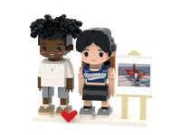 Ensemble de blocs de construction en plastique personnalisés avec photo de portrait imprimée, 50 pièces, jouet éducatif DIY, personnalisable