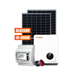 Bluesun 20KW güneş enerjisi sistemi 30KW 40KW 50KW 60KW 80KW 100KW güneş enerjisi sistemi ev için 20KW güneş panelleri sistemi