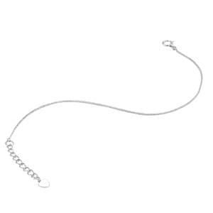 Flexible Square Rope White Platinum Ultra <b>Thin</b> Wristlet Smooth Braids Minimalist All Gender Daily Commute Gift Longjia China - Product Image 4