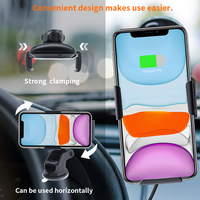 Chargeur sans fil intelligent à capteur infrarouge rotatif à 360 degrés 10W pour voiture K88 Support de ventilation automatique Chargeur sans fil rapide