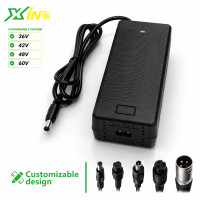 Chargeur intelligent 60V pour batterie au plomb-acide de trottinette électrique à pneus larges avec interface GX16 XLR personnalisable et alimentation de charge stable