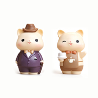 Kawaii Meow Meow Cafe Blind Box Resin Mystery Box Cat Action Figures Miniature Resin Dolls Creative Desktop Decor Gift for Kids