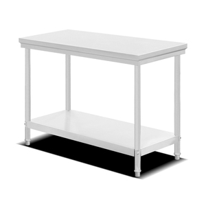 Nhà hàng phục vụ Knock-down Thiết kế bàn làm việc với backsplash thương mại thép không gỉ 2 tầng làm việc băng ghế dự bị nhà bếp thiết bị - Product Image 2