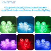 Luces LED Inteligentes RGB WS2811 de 57 mm, 18 LED, DC24V, IP67, Impermeables, Luminosas por Ambos Lados, Programables, Cadena de Píxeles