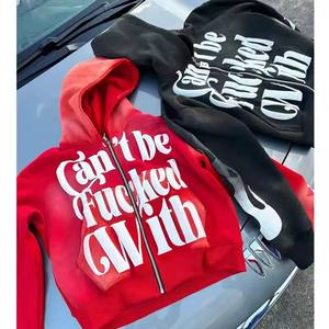 เสื้อฮู้ดซิปเต็มตัว FZ330H รุ่น Autumn Heavyweight Y2k ปักโลโก้แบบกำหนดเองสำหรับผู้ชาย ผ้าเฟรนช์เทอร์รี่ เป็นมิตรต่อสิ่งแวดล้อม ผลิตจากโพลีเอสเตอร์/คอตตอน พร้อมลายปัก 3 มิติ - Product Image 3