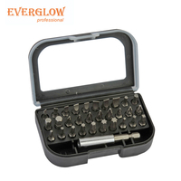 Jeu de 31 embouts de tournevis avec étui de rangement portable, kit d'outils manuels pour la réparation domestique, l'électronique et l'entretien des meubles