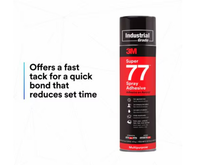 Colle adhésive en spray multi-usages de qualité industrielle 3M Super 77, Super 77 pour les films automobiles, les tapis, le papier, le carton