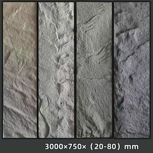 Hafif açık dekoratif PU faux kaya taş panelleri 3d pu taş duvar paneli - Product Image 2