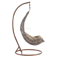 Prix bas Type d'oeuf chaise chaise oeuf chaise extérieur intérieur rose Pe rotin chaise suspendue