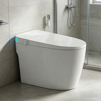 WC intelligent avec siège chauffant, conception sans réservoir et télécommande pour salle de bain moderne allemande, bidet intelligent