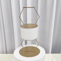 Support à gâteau rond en fer forgé, moderne, luxueux et durable, idéal pour les tables de desserts et les mariages – Vente Flash