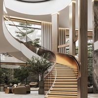 Escalier en colimaçon sculptural moderne de luxe PRIMA, escalier intérieur personnalisé pour villa