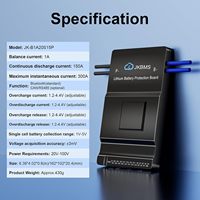 JK-B1A20S15P PCBA BMS intelligent 8S-20S 24V-72V 150A 1-2A avec équilibreur actif pour batteries LiFePO4/LTO, compatible RS485/CAN pour l'énergie