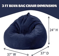 Fauteuil Poire Confortable Sans Armature pour Enfants et Tout-Petits, avec Logo Personnalisé, Emballage Sous Vide Compressé, Canapé Fauteuil Relax