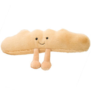 Porte-clés en peluche en forme de croissant de pain grillé de la série <span class=keywords><strong>J</strong></span> C, jouet porte-clés de la série pain - Product Image 5