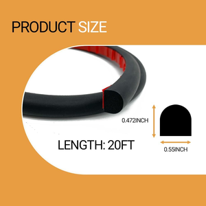 Striscia Sigillante Universale Anti-Ozono a Forma di D in Schiuma con Supporto Adesivo per Impermeabilizzazione di Veicoli e Uso Domestico - Product Image 3