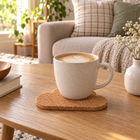 Sous-verre en liège naturel en forme de nuage, absorbant, résistant à la chaleur, pour table basse et cuisine