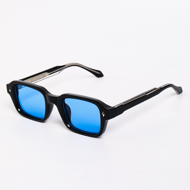 Lmamba 8106 High Quality CP Temple Square Sun Glasses 2025 Retro Classic Rectangle Gradient Red Purple Sunglasses Men