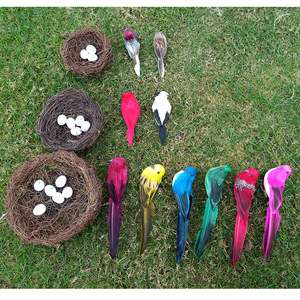 Nido de Pájaro Artificial, Decoración para el Hogar, Adorno Artístico con Plumas, Diseño Biomimético Hecho a Mano para la Habitación de los Niños - Product Image 2