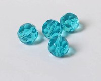 Perles de verre rondes à 32 facettes, grandes perles intercalaires multicolores à trou large pour la fabrication de bijoux DIY (bracelets, colliers)