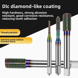 Tarauds hélicoïdaux de haute précision <span class=keywords><strong>M10x1</strong></span>, M1, M2, M3, M4, colorés, en HSS, à profilage par roulement, avec revêtement DLC pour l'aluminium - Product Image 4