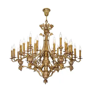 French all-copper lamp duplex villa open living room chandelier Paris Opera House lounge same style headlight