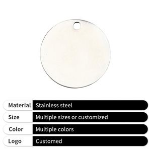 Wholesale Metal <b>Blank</b> <b>Pet</b> Black Color Stainless Steel Dog Name Id Tag for Gifts - Product Image 4