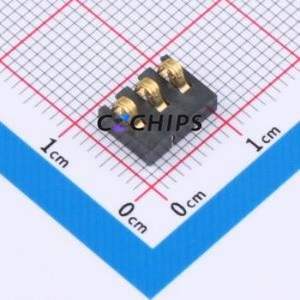 GT-BTP30003-0240B-019B Blade/Spring Contact Battery Connector SMD,P=3mm Connector Spring Contact Type 3mm 3P Vertical Mount - Product Image 1