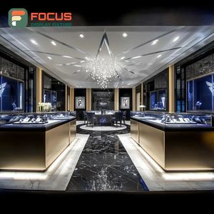 Fabricant d'étuis de présentation de bijoux de luxe sur mesure, finition laminée, armoire à bijoux pour magasin de marque - Product Image 3