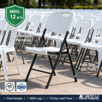 Chaises pliantes en plastique légères à montage rapide avec poignée intégrée